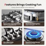 Gasland 24" Stainless Steel 4-Burner Gas Cooktop