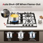 Gasland 24" Stainless Steel 4-Burner Gas Cooktop