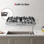 Gasland 24" Stainless Steel 4-Burner Gas Cooktop