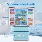 GarveeHome 18.8Cu.Ft Stainless Steel French Door Refrigerator