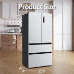 GarveeHome 18.8Cu.Ft Stainless Steel French Door Refrigerator