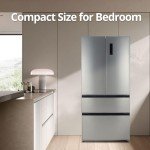 GarveeHome 18.8Cu.Ft Stainless Steel French Door Refrigerator