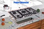 Hothit 5-Burner 34" Stainless Steel Gas Cooktop