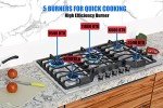 Hothit 5-Burner 34" Stainless Steel Gas Cooktop