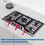 Hothit 5-Burner 34" Stainless Steel Gas Cooktop