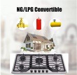 Hothit 5-Burner 34" Stainless Steel Gas Cooktop
