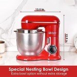 Red 4.5QT+5QT 10-Speed Stand Mixer
