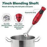 Bella Hand Blender with Whisk Attachment - Red