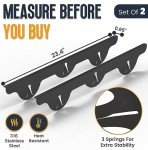 Stainless Steel Stove Gap Covers - 2 Pack