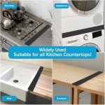 Silicone Stove Gap Covers 4 Pack - Black