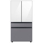 Samsung Bespoke 4-Door White Glass Refrigerator Panel