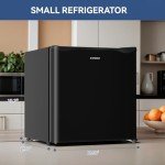 BANGSON 1.6 Cu.Ft Mini Fridge with Freezer