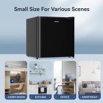 BANGSON 1.6 Cu.Ft Mini Fridge with Freezer