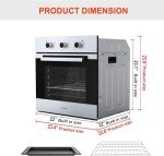 24" Built-in Electric Wall Oven with 5 Functions