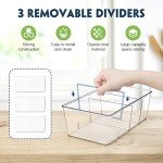 Clear Kitchen Organization Bins with Dividers (2 Pack)