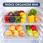 Clear Kitchen Organization Bins with Dividers (2 Pack)