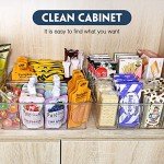 Clear Kitchen Organization Bins with Dividers (2 Pack)