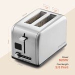 Compact 2-Slice Stainless Steel Digital Toaster