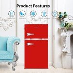BANGSON 3.2 CU.FT Mini Fridge with Freezer