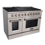 Akicon 48" Gas Range with Double Oven & Griddle