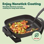 Bella 12-Inch Electric Skillet with Glass Lid