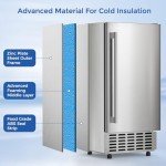 Electactic Nugget Ice Maker, 66Lbs/Day, Stainless Steel
