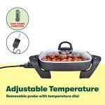 Bella 12-Inch Electric Skillet with Glass Lid