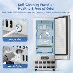 Electactic Nugget Ice Maker, 66Lbs/Day, Stainless Steel