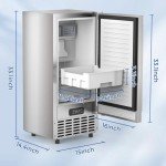 Electactic Nugget Ice Maker, 66Lbs/Day, Stainless Steel