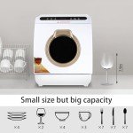 BYGOVICE 900W Portable 360° Countertop Dishwasher