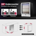 Icyglee 24-Inch Built-In Beverage Refrigerator