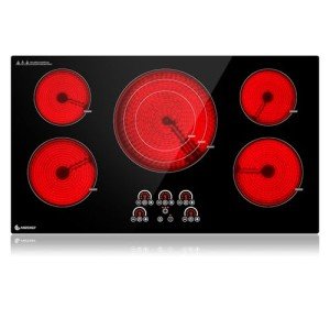 AMZCHEF 36-Inch 5-Burner Electric Cooktop
