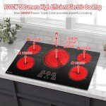 AMZCHEF 36-Inch 5-Burner Electric Cooktop