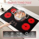 AMZCHEF 36-Inch 5-Burner Electric Cooktop