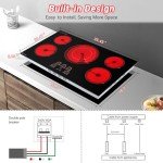 AMZCHEF 36-Inch 5-Burner Electric Cooktop