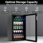 Feelfunn 126 Can Beverage Refrigerator – Black