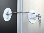 Secure Mini Refrigerator Lock with Key - White