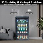 Feelfunn 126 Can Beverage Refrigerator – Black