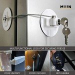 Secure Mini Refrigerator Lock with Key - White