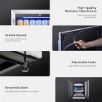 Yeego 24-Inch Beverage Refrigerator with Lock