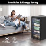 Feelfunn 126 Can Beverage Refrigerator – Black