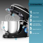 COSTWAY 660W Electric Stand Mixer with 6-Speed Control