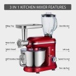 VIVOHOME 3-in-1 Stand Mixer with 6 Quart Bowl