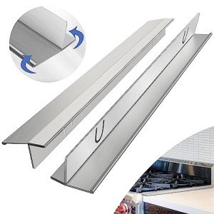 Adjustable Stainless Steel Stove Gap Covers - 2 Pack