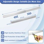 Adjustable Stainless Steel Stove Gap Covers - 2 Pack