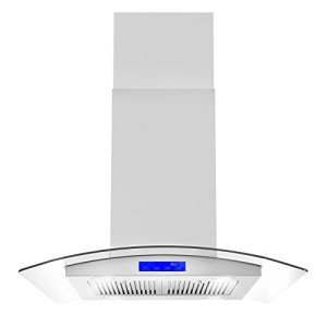 COSMO 30" Island Mount Range Hood with LED Lights