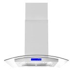 COSMO 30" Island Mount Range Hood with LED Lights
