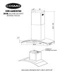 COSMO 30" Island Mount Range Hood with LED Lights