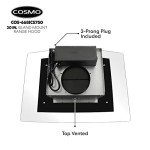 COSMO 30" Island Mount Range Hood with LED Lights