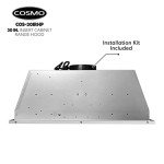 COSMO 30" Stainless Steel Insert Range Hood